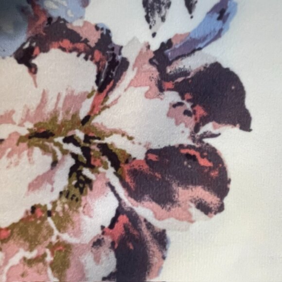 Daytrip Off White & Mauve Floral Backless Strappy Blouse- Womens Size L - Picture 5 of 8